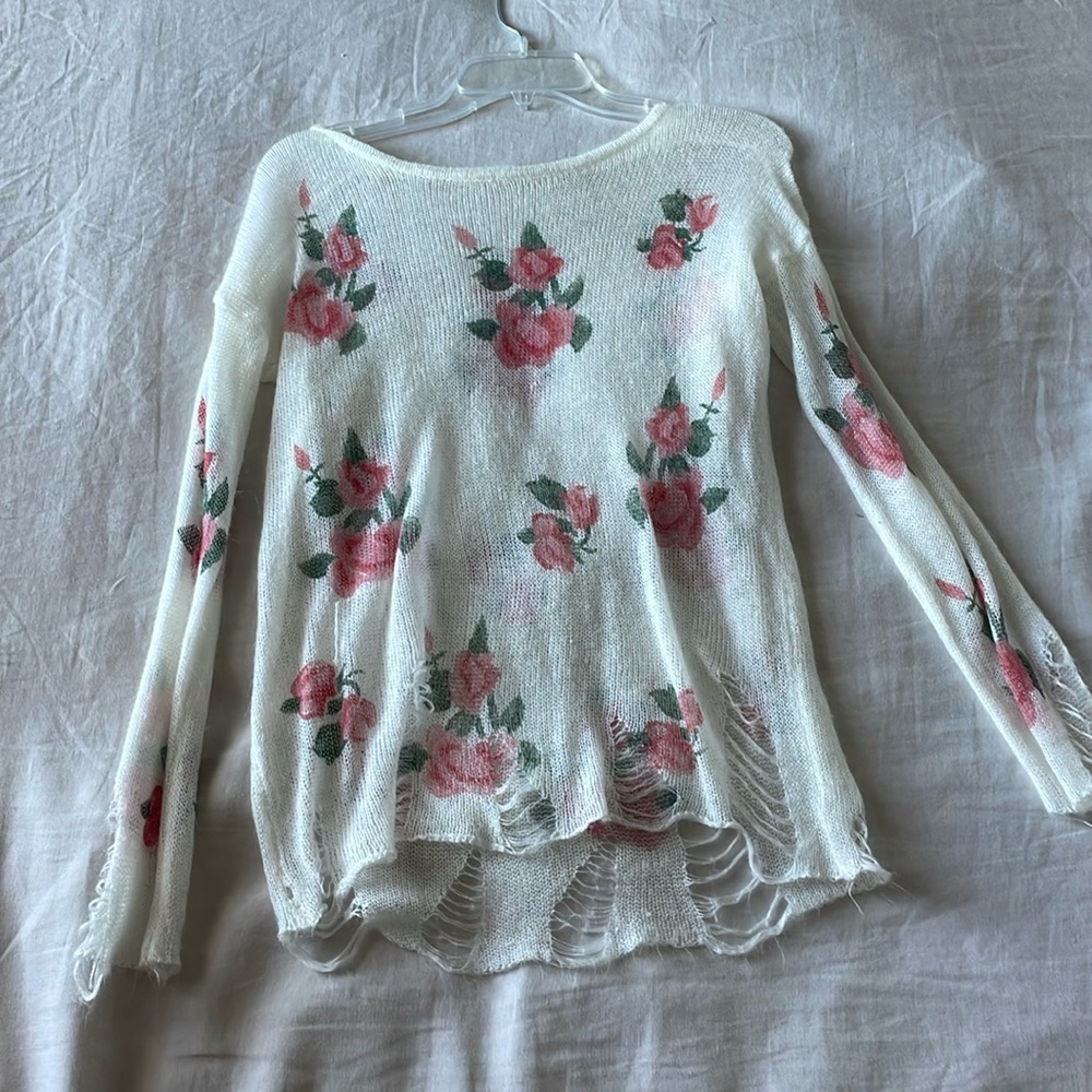 Wildfox Couture Prairie Rose Lennon Sweater